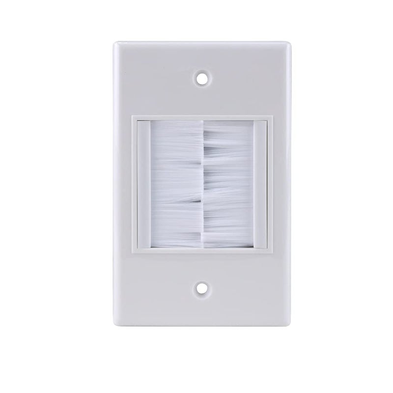 Skywalker Construct Pro Single-Gang WideMouth DÃ©cor Brush Plate (White Plate w/White Brush) - Image 1